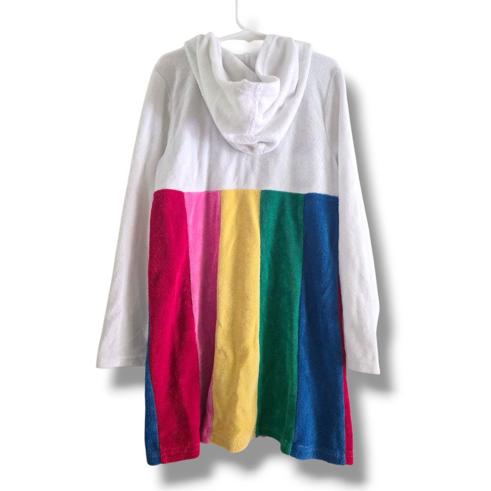 Hanna Andersson Girls 8 Sunsoft Rainbow Terry Swim Cover-up - Picture 3 of 4